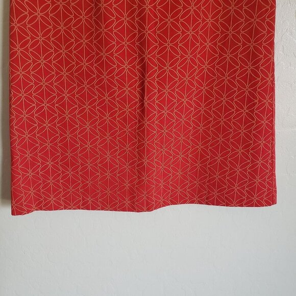 Boden Geo Floral Print A-Line Knee Length Skirt Red Sz Women's 14L Lined Modest - Picture 4 of 11